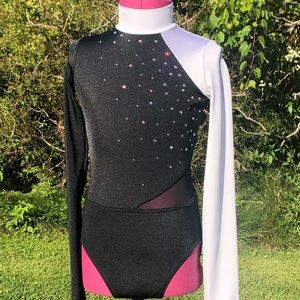 Ivy Sky Long Sleeved Acro / Dance Leotard with Swarovski Crystals